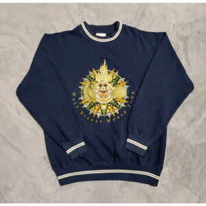 VTG 90s Walt Disney World Tour Embroidered Sweatshirt Adult Medium Blue Crewneck